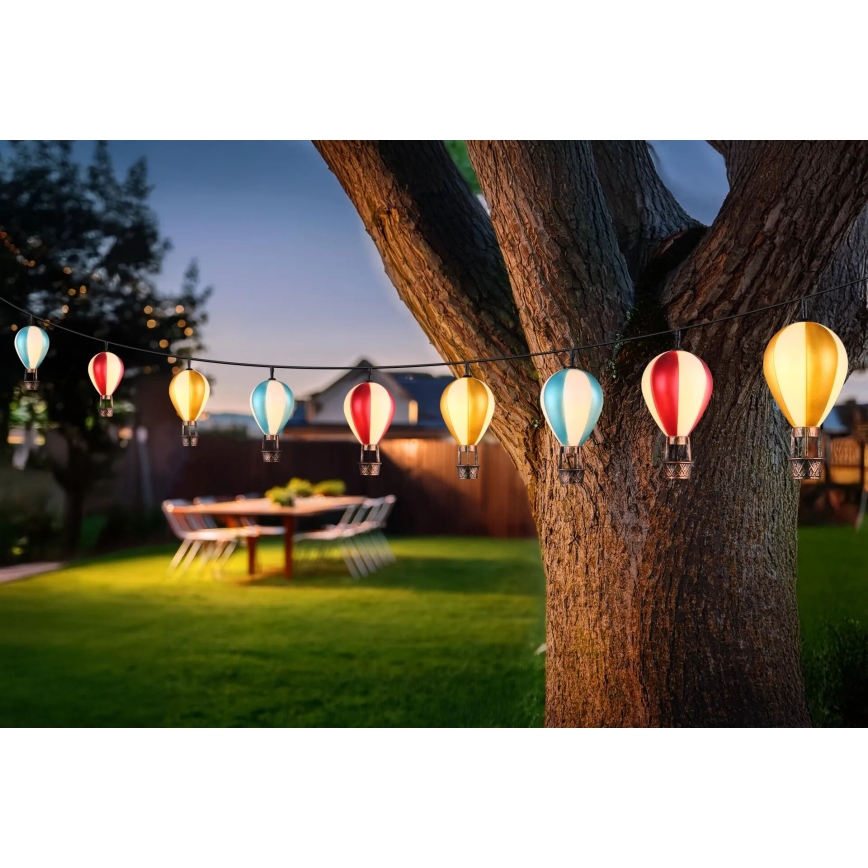 Globo - LED Solar chain 9xLED/0,06W/3V 390 cm IP44