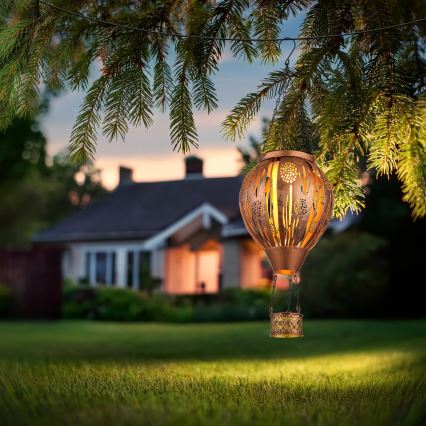 Globo - LED Pendant solar decoration 12xLED/0,02W/3V IP44 300 mAh flying balloon