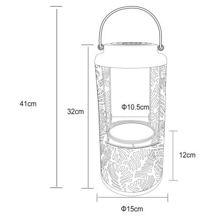 Globo - LED Solar light LED/0,06W/3V 3000K IP44