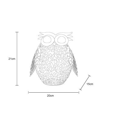Globo - LED Solar decoration LED/0,06W/3V IP44 owl