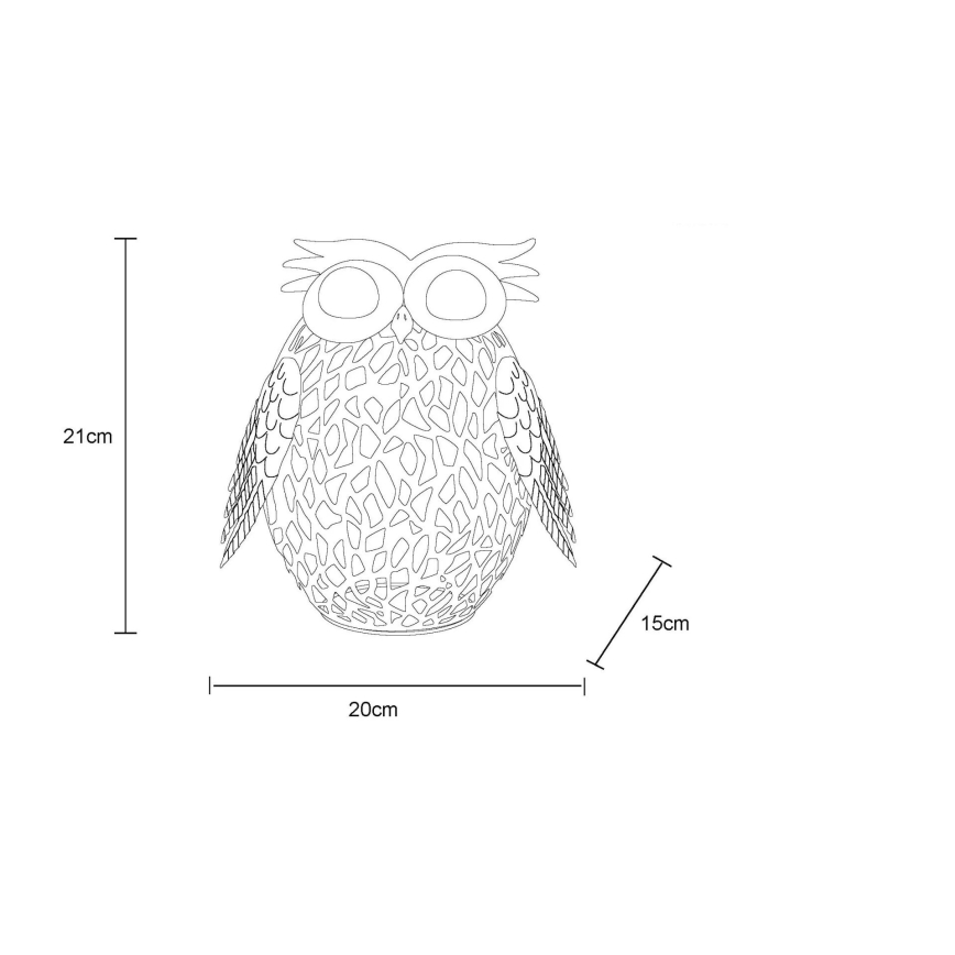 Globo - LED Solar decoration LED/0,06W/3V IP44 owl