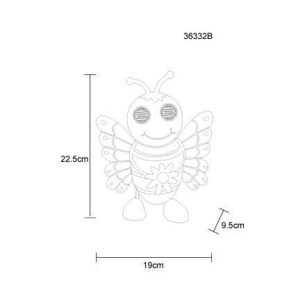 Globo - LED Solar Light 104 LEDs/3V IP44 300 mAh Bee