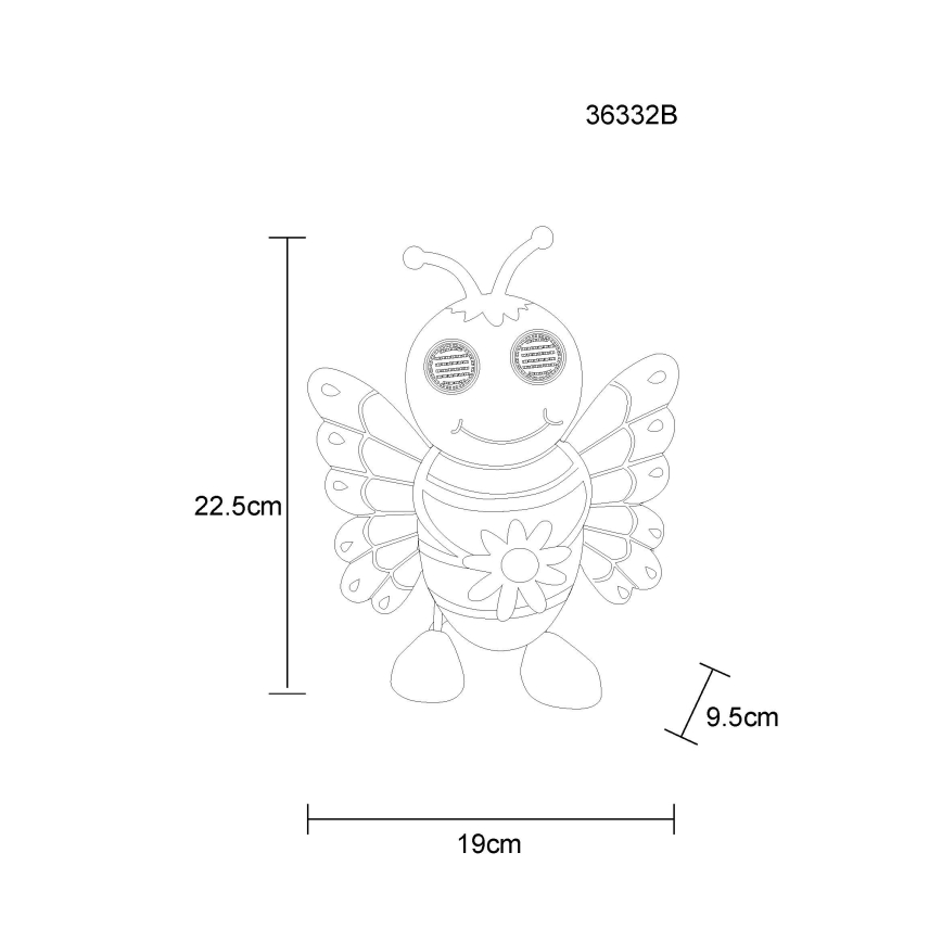 Globo - LED Solar Light 104 LEDs/3V IP44 300 mAh Bee