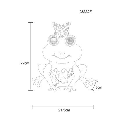 Globo - LED Solar Light 104xLED/3V IP44 300 mAh Frog
