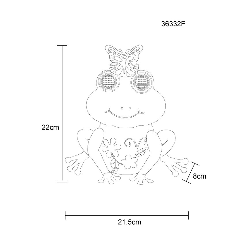 Globo - LED Solar Light 104xLED/3V IP44 300 mAh Frog