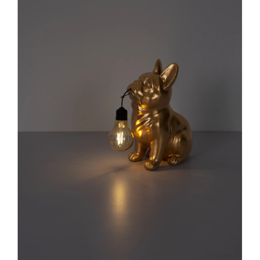 Globo - LED Solar Light LED/3V IP44 300 mAh Golden Dog
