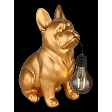 Globo - LED Solar Light LED/3V IP44 300 mAh Golden Dog