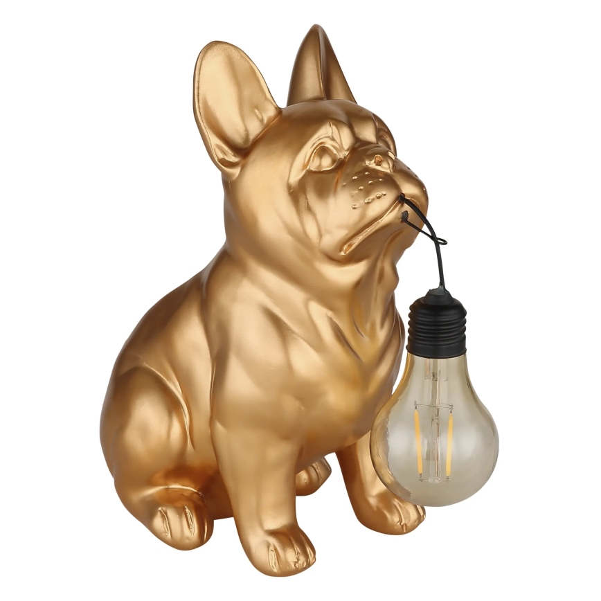 Globo - LED Solar Light LED/3V IP44 300 mAh Golden Dog