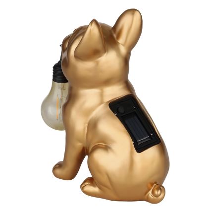 Globo - LED Solar Light LED/3V IP44 300 mAh Golden Dog