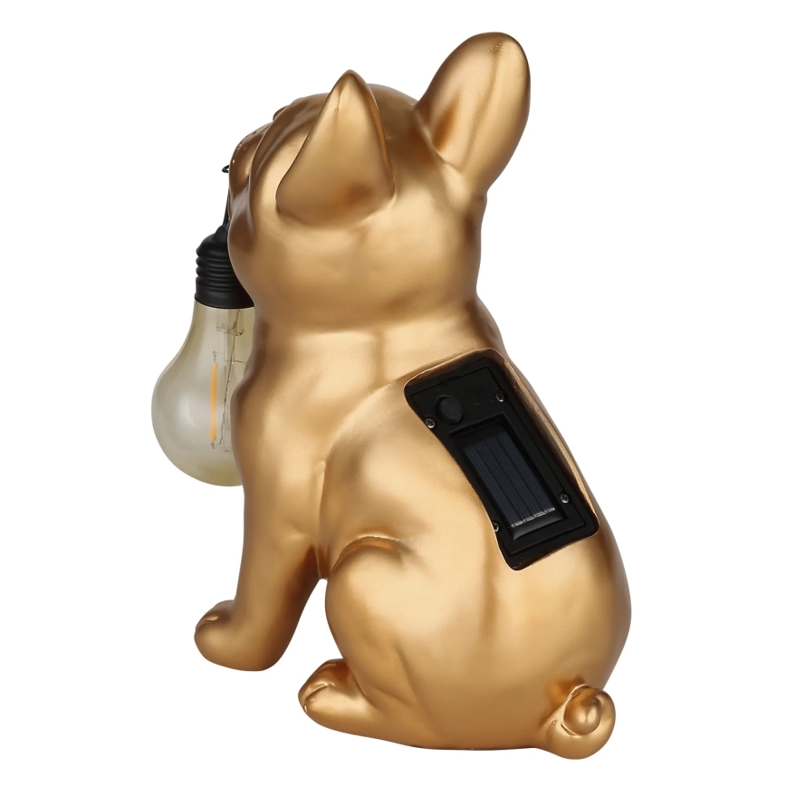 Globo - LED Solar Light LED/3V IP44 300 mAh Golden Dog