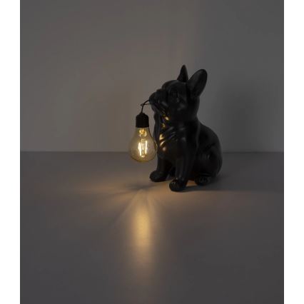Globo - LED Solar Light LED/3V IP44 300 mAh Black Dog