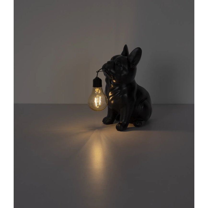 Globo - LED Solar Light LED/3V IP44 300 mAh Black Dog
