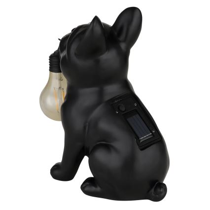Globo - LED Solar Light LED/3V IP44 300 mAh Black Dog
