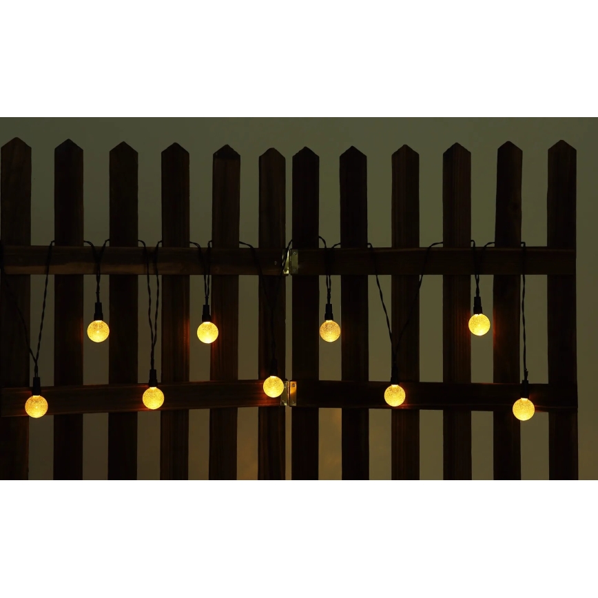 Globo - LED RGB Solar chain 20xLED/0,06W/3V 770 cm IP44