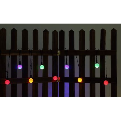 Globo - LED RGB Solar chain 20xLED/0,06W/3V 770 cm IP44