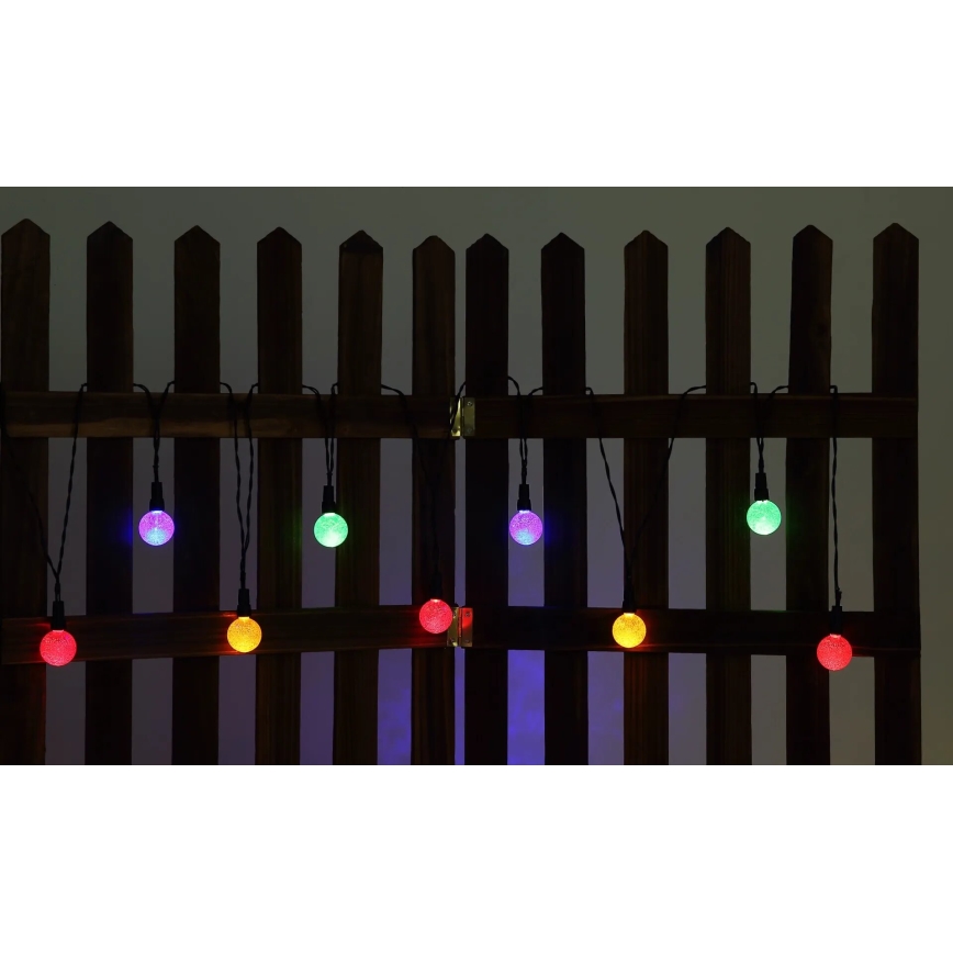Globo - LED RGB Solar chain 20xLED/0,06W/3V 770 cm IP44