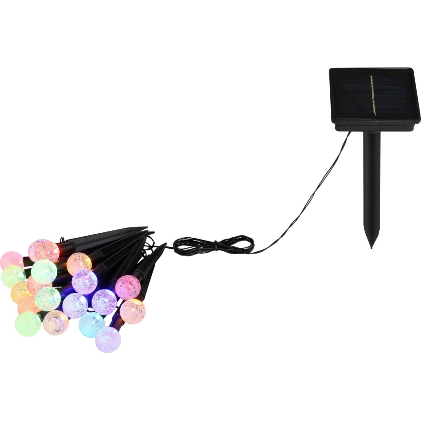 Globo - LED RGB Solar chain 20xLED/0,06W/3V 770 cm IP44