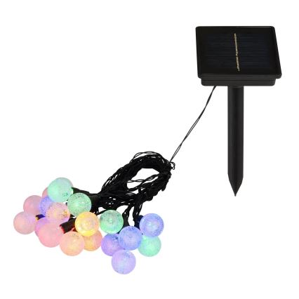 Globo - LED RGB Solar chain 20xLED/0,06W/3V 770 cm IP44