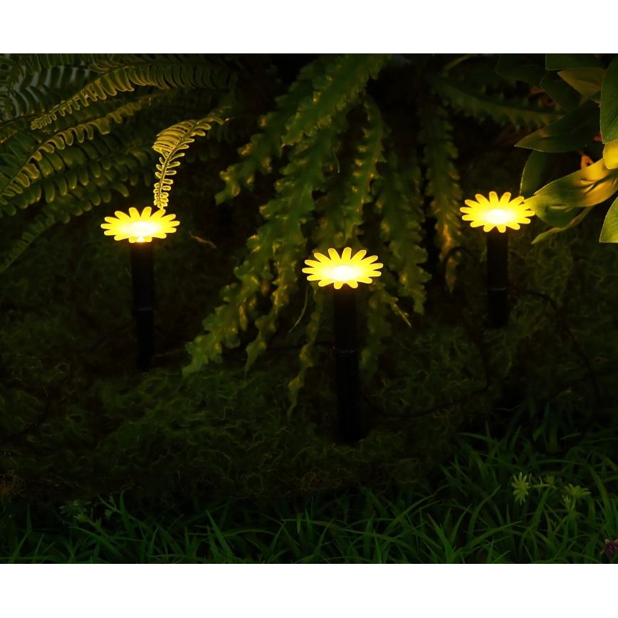 Globo - LED Solar String Lights 5xLED/3 V IP44 300 mAh 2.2 m, flower-shaped