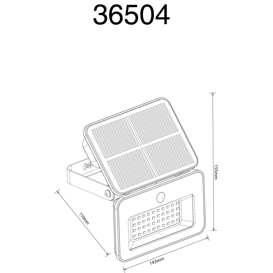 Globo - LED Dimmable Solar Light with Sensor LED/8W/5V 3000/4000/6500K IP65 2200 mAh