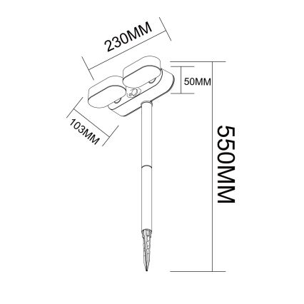 Globo - LED Solar lamp with sensor LED/7,2W/3V IP44