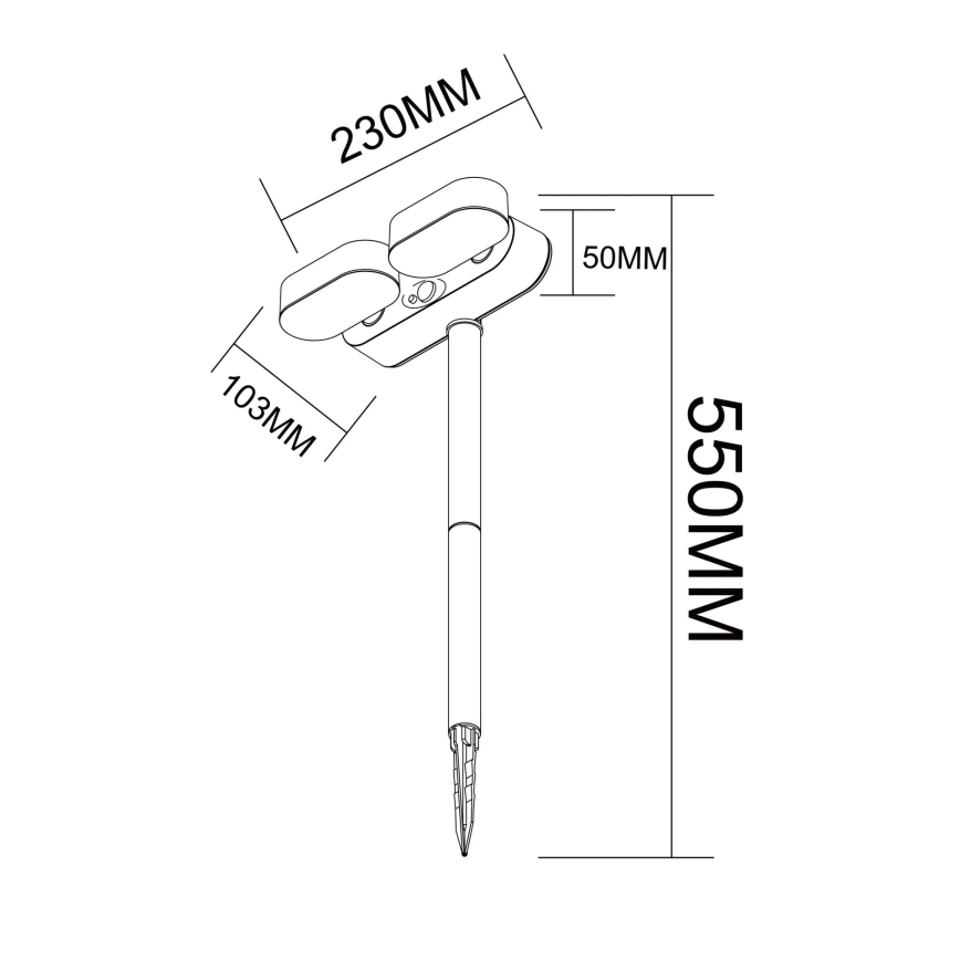 Globo - LED Solar lamp with sensor LED/7,2W/3V IP44