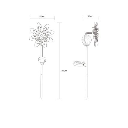 Globo - LED Solar decoration LED/0,02W/3V IP44