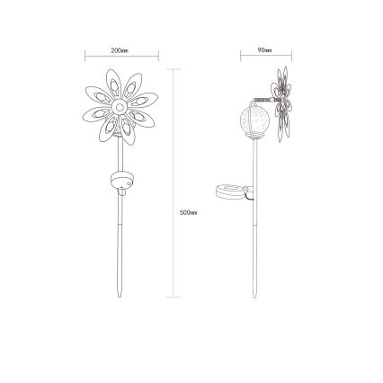 Globo - LED Solar decoration LED/0,02W/3V IP44