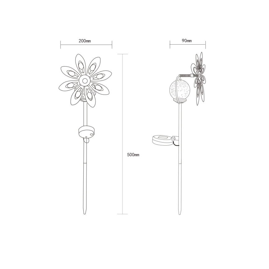 Globo - LED Solar decoration LED/0,02W/3V IP44