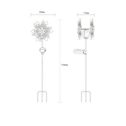 Globo - LED Solar decoration LED/0,02W/3V IP44