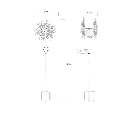 Globo - LED Solar decoration LED/0,02W/3V IP44