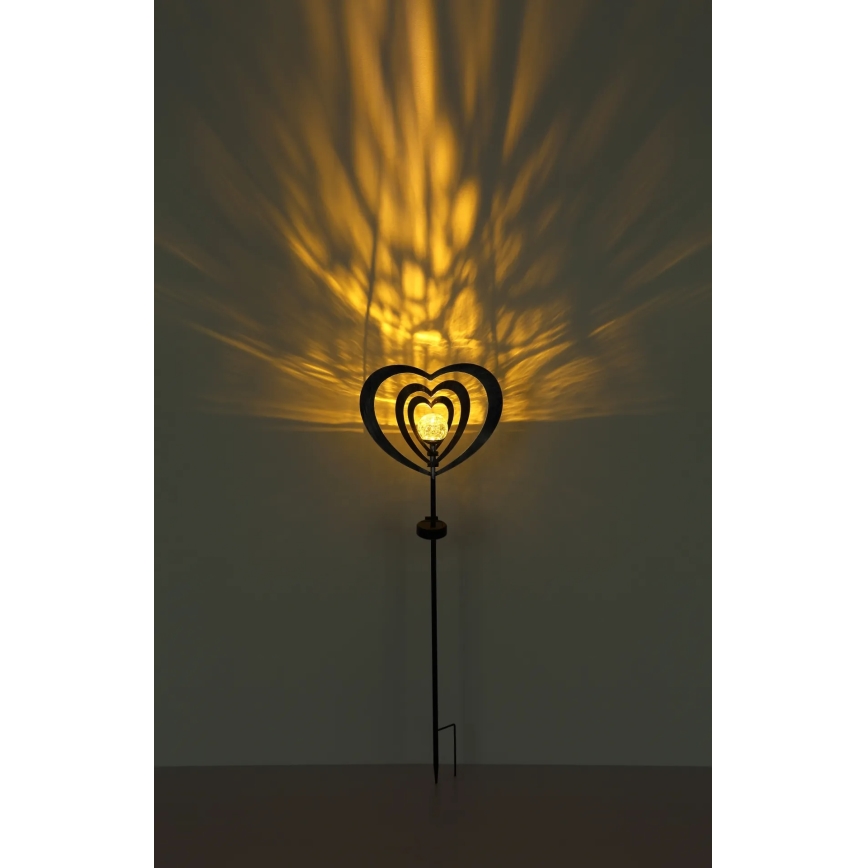Globo - LED Solar Light LED/3V IP44 300 mAh Silver Heart