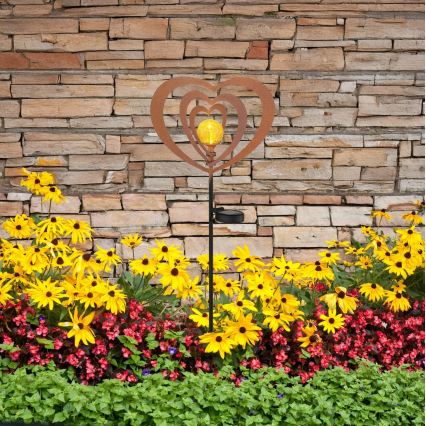 Globo - LED Solar Light LED/3V IP44 300 mAh Rust-Colored Heart