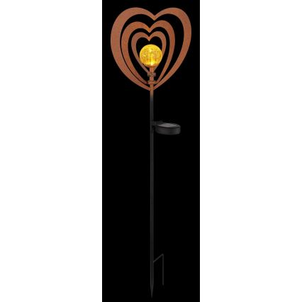 Globo - LED Solar Light LED/3V IP44 300 mAh Rust-Colored Heart