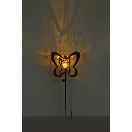 Globo - LED Solar Light LED/3V IP44 300 mAh Rust-Colored Butterfly
