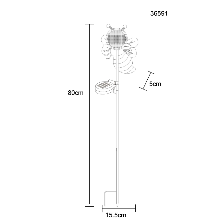 Globo - LED Solar Light 200 LEDs / 3V IP44 600 mAh Bee