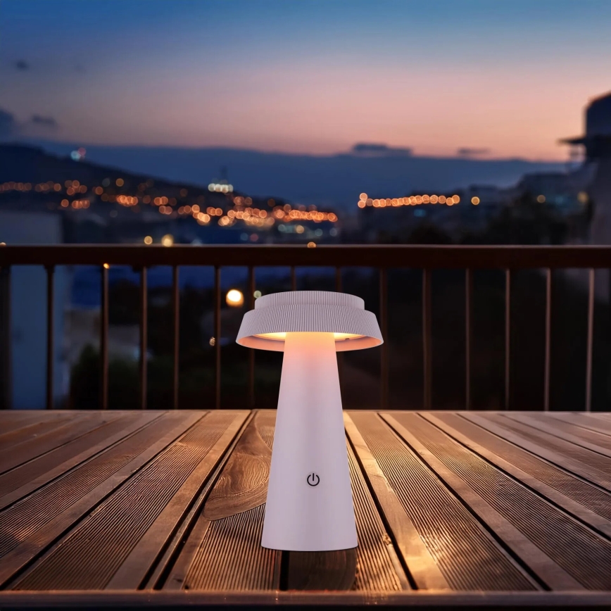 Globo - LED Dimmable solar touch lamp LED/4W/3,7W IP54 pink