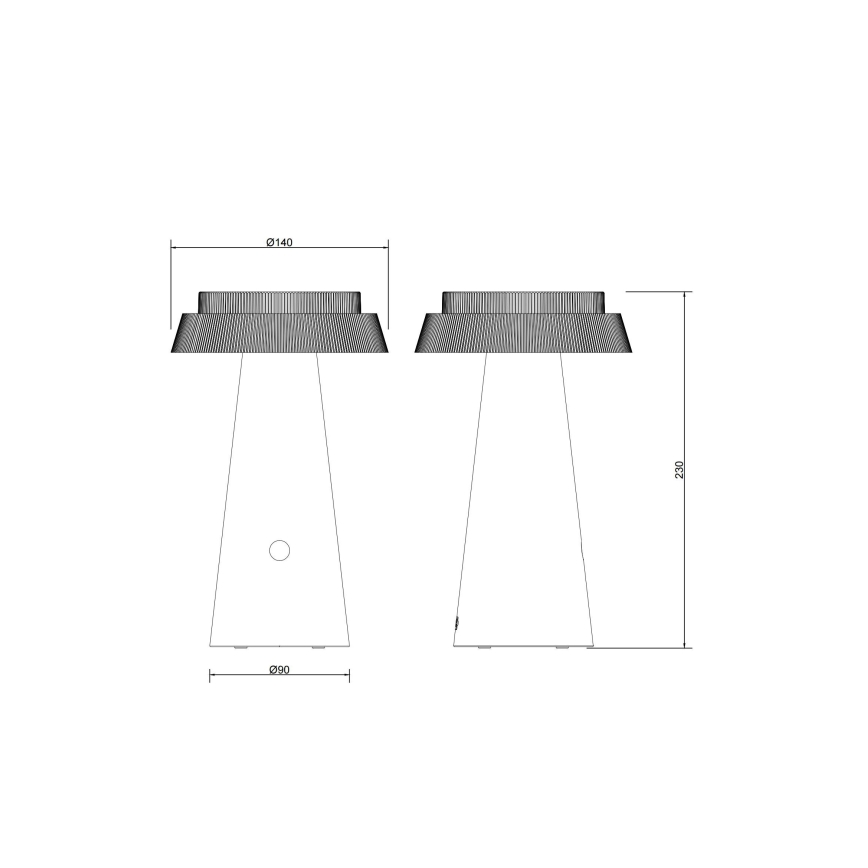 Globo - LED Dimmable solar touch lamp LED/4W/3,7W IP54 white