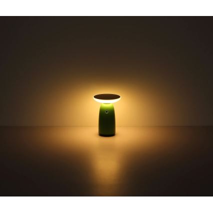 Globo - LED Dimmable solar touch lamp LED/10W/3,7V IP54 green