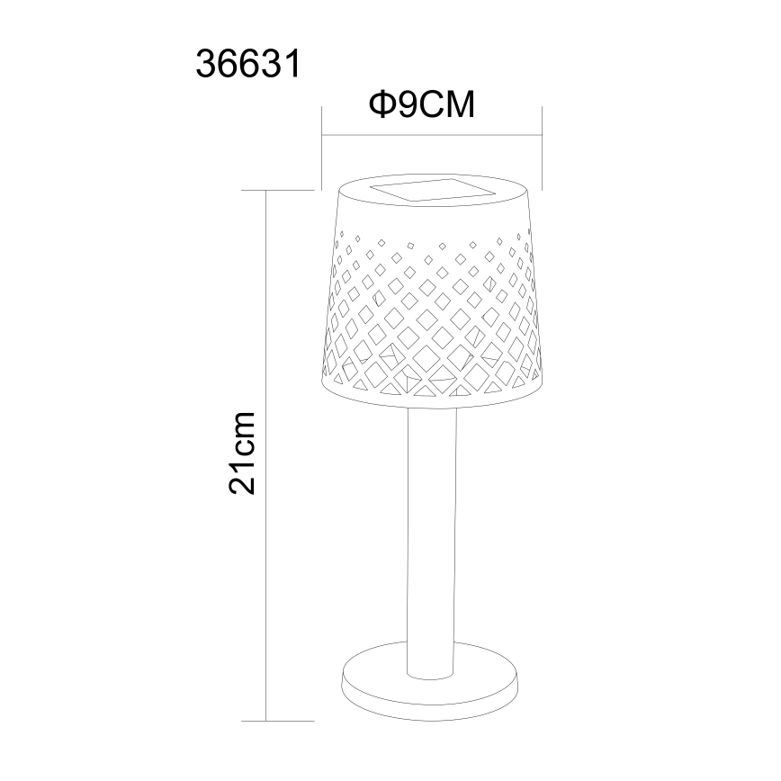 Globo - LED Solar light LED/0,06W/3,2V 3000K IP44 black