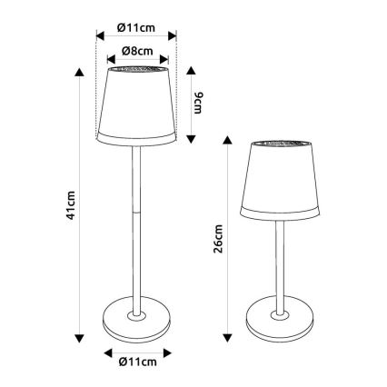 Globo - LED Solar light LED/0,6W/3V 3000K IP44 gold