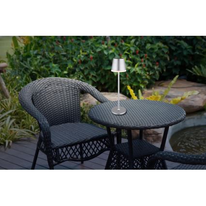 Globo - LED Solar light LED/0,6W/3V 3000K IP44 matte chrome