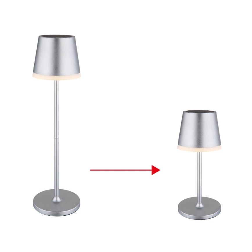 Globo - LED Solar light LED/0,6W/3V 3000K IP44 matte chrome
