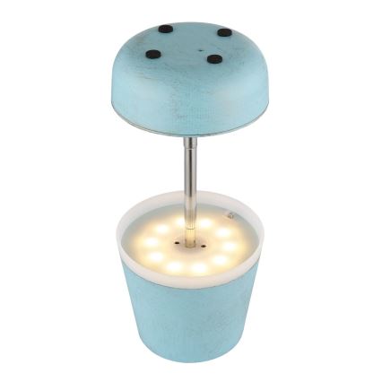 Globo - LED Solar lamp 10xLED/0,06W/3V IP44 800 mAh blue