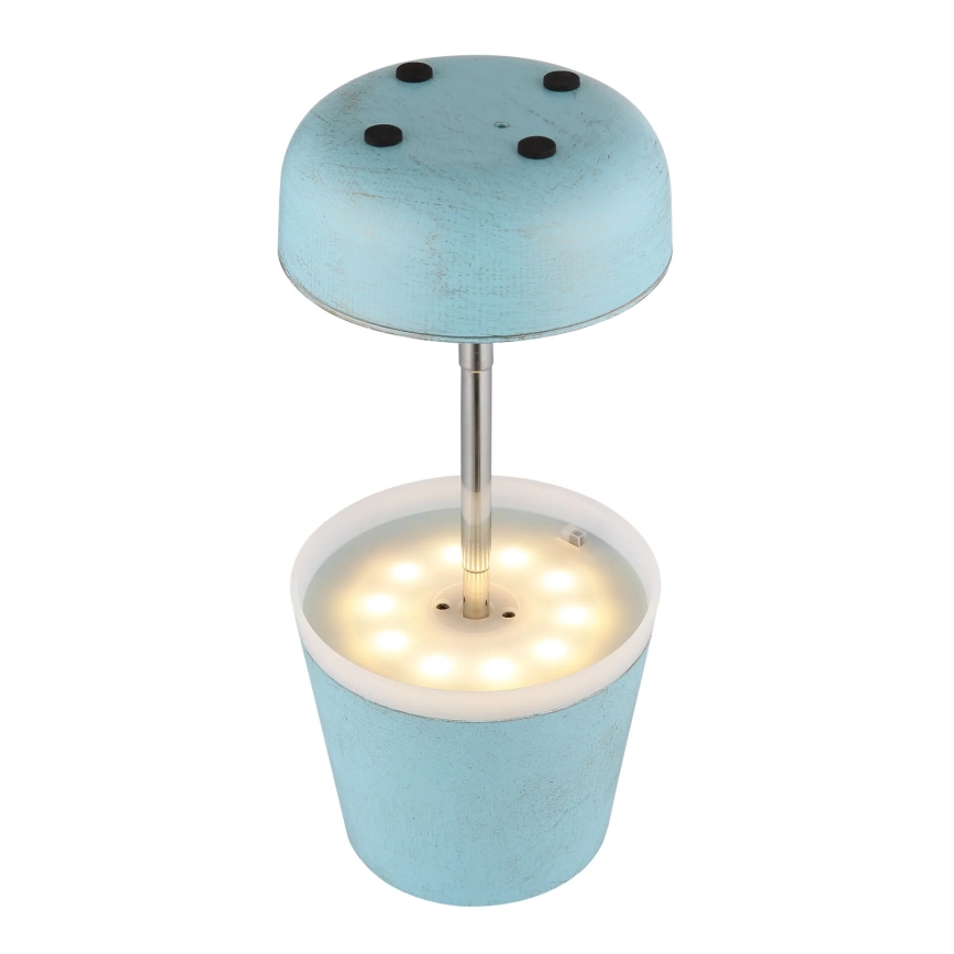 Globo - LED Solar lamp 10xLED/0,06W/3V IP44 800 mAh blue