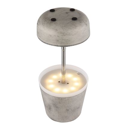 Globo - LED Solar lamp 10xLED/0,06W/3V IP44 800 mAh grey
