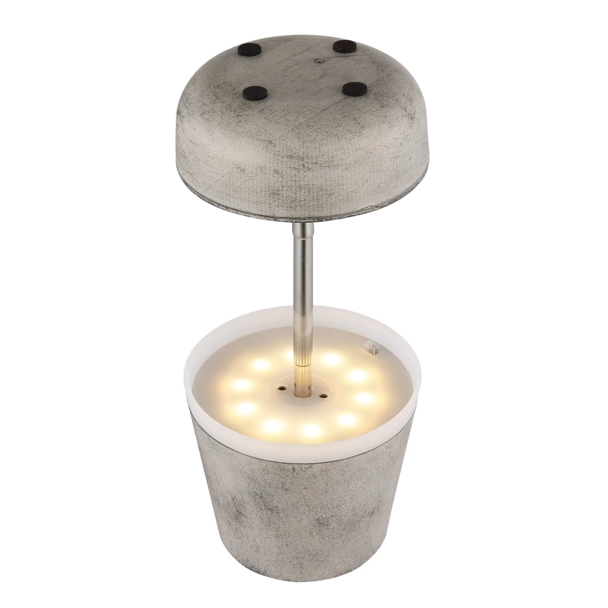 Globo - LED Solar lamp 10xLED/0,06W/3V IP44 800 mAh grey