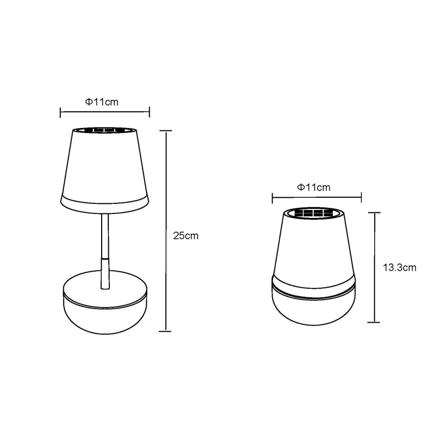 Globo - LED Solar lamp 10xLED/0,06W/3V IP44 white