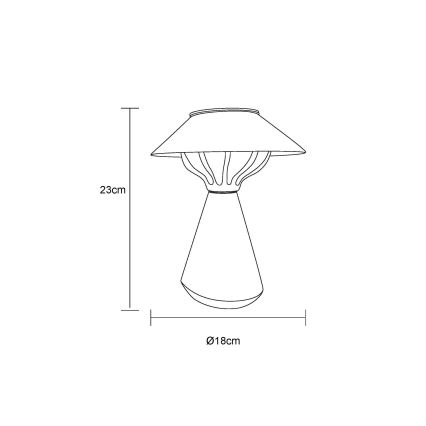 Globo - LED Solar lamp 10xLED/0,06W/1,2V IP44 600 mAh black