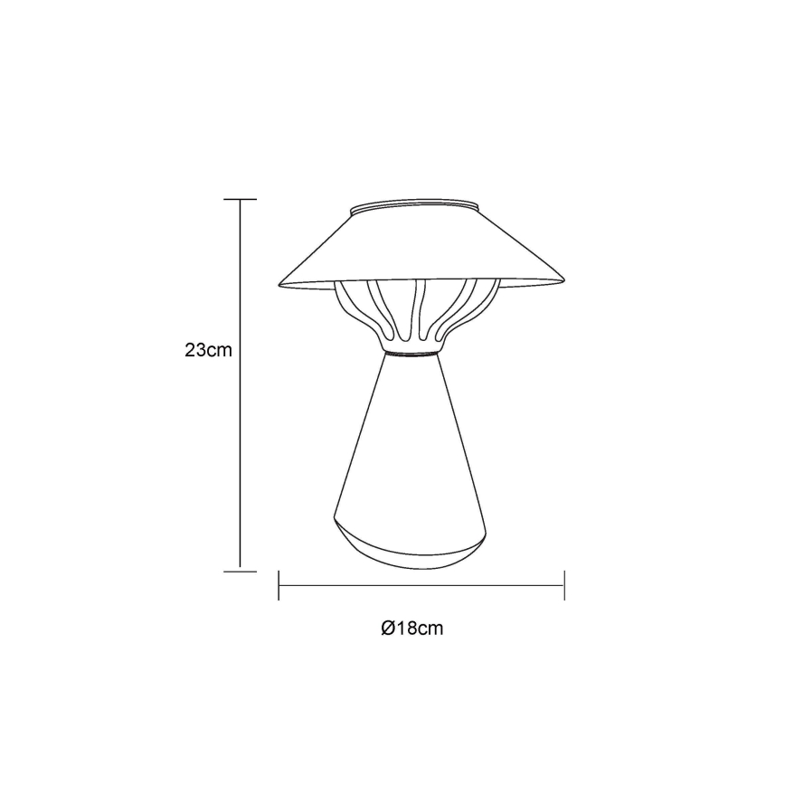 Globo - LED Solar lamp 10xLED/0,06W/1,2V IP44 600 mAh black